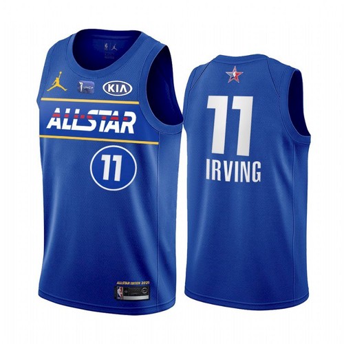 Men's 2021 All-Star #11 Kyrie Irving Blue NBA Eastern Conference Stitched Jersey